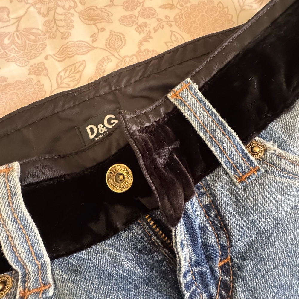 D&G Blue Jeans with Gold Accents